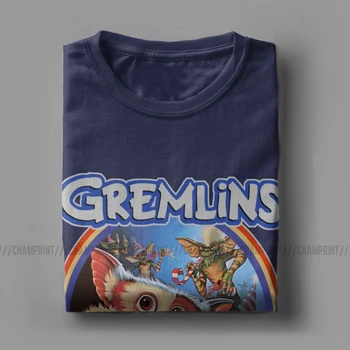 Gremlin 84 T-Marškinėliai Vyrams Gizmo 80s Filmą Mogwai Monstras Retro Sci Fi Vintage Cotton Tee Marškinėliai Įgulos Kaklo trumpomis Rankovėmis T Shirts