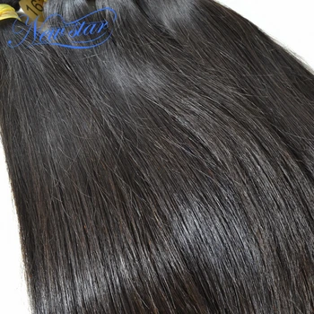 New Star Brazilijos Tiesiai Pirmojo Spaudimo Plaukus 4 Vnt Ataudų Žmogaus Plaukų Ryšulių Natūralių Spalvų Neperdirbti Storio Plaukų Audimo Pratęsimo