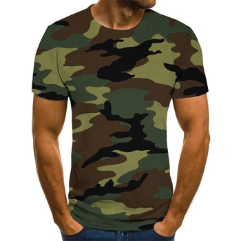 2020 3d Kamufliažas Atspausdintas T-shirt, Naujas Vyrų 3D T-Marškinėliai, trumpomis Rankovėmis vyriški marškinėliai, Laisvalaikio, Sporto, T-marškinėliai, Juokingi marškinėliai