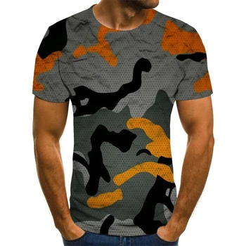 2020 3d Kamufliažas Atspausdintas T-shirt, Naujas Vyrų 3D T-Marškinėliai, trumpomis Rankovėmis vyriški marškinėliai, Laisvalaikio, Sporto, T-marškinėliai, Juokingi marškinėliai