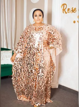 Naujas Stilius Afrikos Moterų Dashiki Mados Akių Išsiuvinėti Su Blizgučiai Su Vidiniu super Loose Ilga Suknelė Nemokamai dydis, Ilgis 150cm