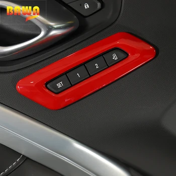ATJUNGIMO Automobilio Salono Atminties Sėdynės Kontrolės jungiklio mygtuką, Apdailos Dangtelį Žiedas Lipdukai Chevrolet Camaro 2017 Iki Automobilio Stiliaus