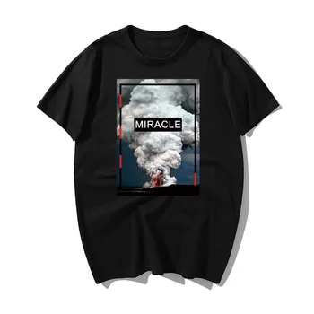2020 metų Vasaros Vyrams, Atsitiktinis marškinėliai Gamtos Stebuklas Ugnikalnio Išsiveržimas Mados Print T-shirt Vyrai Medvilnės trumpomis Rankovėmis T-shirt Viršuje Tees