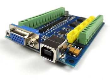 Atnaujinti Gamyklos realizavimo MACH3 USB 5 Ašių CNC 100KHz Sklandžiai Stepper Judesio Kontrolės kortelės breakout valdybos CNC Graviravimas 12-24V