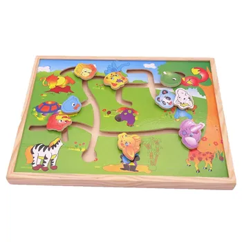 Mediniai Švietimo Montessori Mokymosi Žaislai, skirti Vaikams nuo 3 Metų Skaidrių Įspūdį Vaikams Labirinto Įspūdį Gyvūnų Kūno Rungtynes, Žaislai