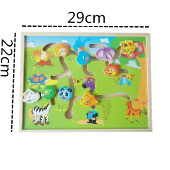 Mediniai Švietimo Montessori Mokymosi Žaislai, skirti Vaikams nuo 3 Metų Skaidrių Įspūdį Vaikams Labirinto Įspūdį Gyvūnų Kūno Rungtynes, Žaislai