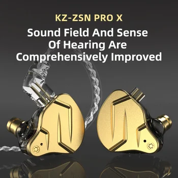 KZ ZSN Pro X Metalo Ausines 1BA+1DD Hibridinė technologija HIFI Ausyje Stebėti Ausinės Bass Ausinių Sporto Triukšmo Panaikinimo laisvų Rankų įranga