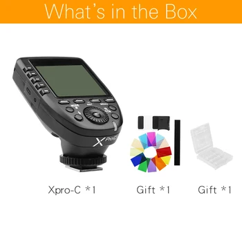 Godox XPro-C Flash Trigger Siųstuvas su E-TTL II 2.4 G Bevielio X Sistemos HSS LCD Ekrano Canon DSLR Fotoaparatas