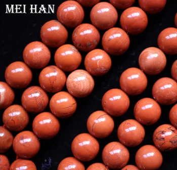 Meihan Natūralus raudonasis jasperr 6mm 8mm 10mm 12mm akmens karoliukai sklandžiai apvalūs karoliukai papuošalai priėmimo