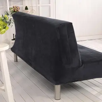 Storesnis Pliušinis sofa cover elastinga slipcove Visišką Lankstymo Sofa-Lova Be Porankiu #SW