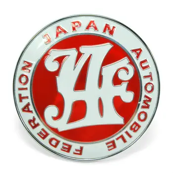 Raudona JAF Logotipas Japonijos Automobilių Federacija JDM Automobilio Grotelių Emblemų Ženklelis