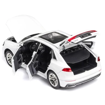 2020 didelis 1/24 Mastelis Audi Q8 VISUREIGIS Modeliavimas Lydinio Die-casting Modelio Garso Ir Šviesos Traukti Atgal Žaislas Automobilis Žaislai, Vaikų Dovanų