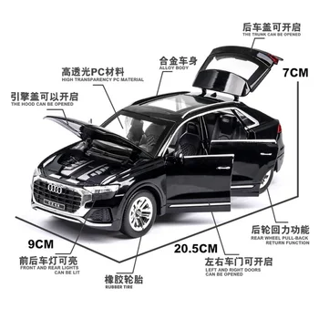 2020 didelis 1/24 Mastelis Audi Q8 VISUREIGIS Modeliavimas Lydinio Die-casting Modelio Garso Ir Šviesos Traukti Atgal Žaislas Automobilis Žaislai, Vaikų Dovanų