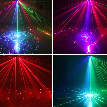 Naujas devynių akių lazerinės modelis strobe šviesos dj disco Kalėdų kamuolys rodo, profesinės strobe šviesos projektorius, apšvietimo efektas