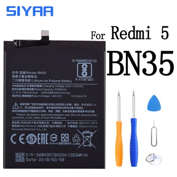 Originalus BM41 BM44 BM47 BN35 BN42 Baterija Xiaomi Redmi 5 4 4 3 3 Hongmi 3P 2A 1S Pakeitimo Baterija Didelės Talpos, Bateria