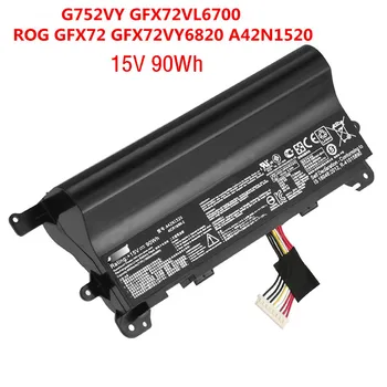 15V 90Wh Originali A42N1520 Baterija ASUS ROG GFX72 GFX72VY G752VY Serija