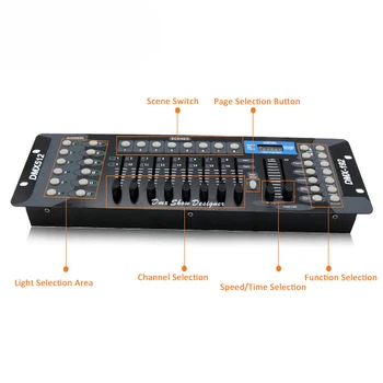 192ch DMX Pulto DJ Controller LED Žibintai Kontrolės Sistemos, DJ Įranga, DMX 512 Konsolės Scenos Apšvietimo Efektas