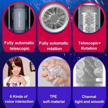 Leten masturbacija taurės sekso žaisliukai vyrams teleskopinis automatinis sukimosi svajonių deivė balso modeliavimas makšties