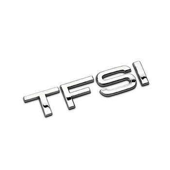 TFSI Laišką Emblema Galiniai Įkrovos Kamieno Metalo Logotipo Lipdukas Audi A1 A3 A4, A4L A5 A6L A7 A8L C5 C6 C7 C8 TTS Automobilių Tuning Aksesuarai