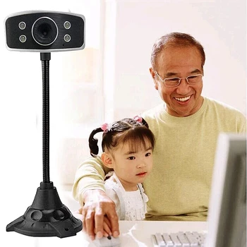 Kompiuterio Kamera, USB Naktinio Matymo Aukštų Polių LED Vaizdo Tinklo Kamera, Tinka Desktop Laptop