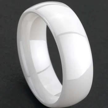 8MM Dydžio 5-15 Klasikinės Paprasta, Aiškia, Poliruoti Juodosios Keramikos Vestuvės Vestuvinis Žiedas Juosta