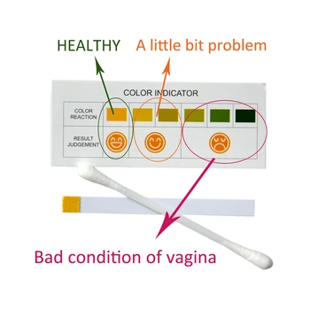 50 Vnt Moteriškas sveikatos priežiūros savitikros kortelės Didmeninė ginekologinės uždegimas savitikros Popieriaus moterų makšties PH testavimo korteles