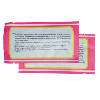 50 Vnt Moteriškas sveikatos priežiūros savitikros kortelės Didmeninė ginekologinės uždegimas savitikros Popieriaus moterų makšties PH testavimo korteles