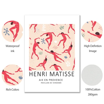 Henri Matisse Abstraktus, Plakatų Ir Grafikos Linijos Kūno Spalvingi Augalai Sienos Meno Tapybos Drobės Nuotraukų Kambarį Namų Dekoro