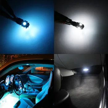 Edislight 20Pcs Balta Canbus LED Lempos, Automobilių Lemputės Interjero Paketą Rinkinys 2008-2013 Audi S4 RS4 B8 Avant Žemėlapis Dome Durų Plokštė Šviesos