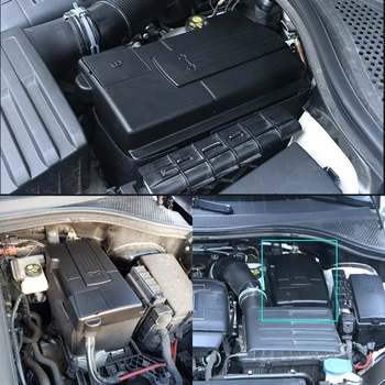 Automobilių Variklio Akumuliatoriaus Apsaugos Dangtelis VW Tiguan Skoda Kodiaq 2017 - Teigiamas Neigiamas Baterijos Anodo Elektrodas Nerūdijantysis Shell