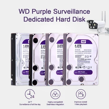 Western Digital WD Violetinė Priežiūros HDD 1 TB 2TB 3TB 4TB SATA 6.0 Gb/s 3.5