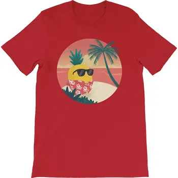 Panda Vyrų Ananasų T-Shirt Atogrąžų Havajų Tee naujokų Vasaros Cool 