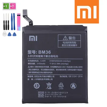 Originalus Xiaomi BM36 Baterija Xiaomi 5S Mi5S mobilųjį telefoną, baterijos r Xiaomi 5S Mi5S Baterijų bm36 BM 36