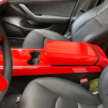 ABS Raudona centro kontrolės juostelės Tesla modelis 3. Apsauga Pusės Krašto, Automobilių souped Priedai