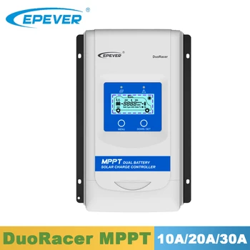 EPever 10A 20A 30A MPPT Dual Baterijos Įkrovimo Valdiklis DR1206N DR2210N DR3210N DuoRacer Serijos Saulės baterijų Įkroviklio Reguliatorius DDS
