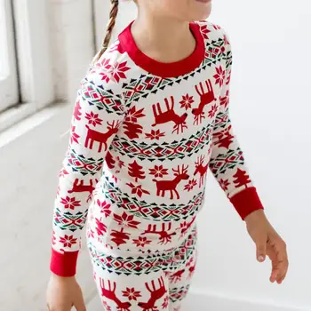 Baby girl drabužiai Vaikams Pižama Nustatyti Kalėdų Briedžių modelio Namuose Dėvėti kostiumą berniukams 2vnt vaikai Apatinių drabužių komplektus, rinkinius