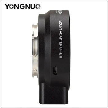 Yongnuo EF-E II auto focus adapterio žiedas Canon EF Mount objektyvas sony E-mount kamera a6500 a6400 a9 a7m3 a7r3 a7m2 a7r2 a7 III II