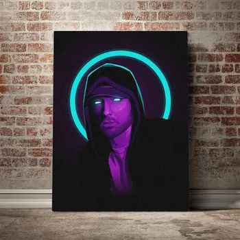 Eminem neon Cool dizaino Plakatas Drobė Sienos Meno Apdailos nuotraukas gyvena Vaikas, Vaikų kambario, Namo miegamojo puošimas tapyba