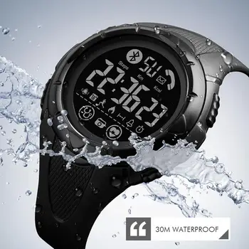 Prekės SKMEI Žiūrėti Vyrų Smart Žiūrėti Prabanga Miego Širdies ritmo Monitorius Smartwatch Vandeniui Skaitmeniniai Laikrodžiai Vyrų Laikrodis 
