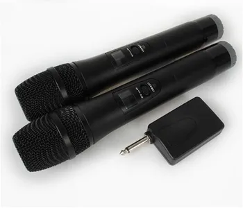 2 Karaoke Bevielis Mikrofonas 1receiver MIC mikrofon KTV Karaoke player Echo Sistemos, Skaitmeninio Garso Garso Maišytuvas Dainavimo Mašina, E8