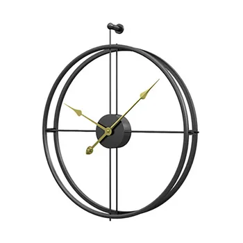 Kaustytomis Lron Sieninis Laikrodis Namų Puošybai Office Dideli Sieniniai Laikrodžiai Sumontuoti Išjungti Žiūrėti Europos Modernus Dizainas Kabinti Laikrodžiai