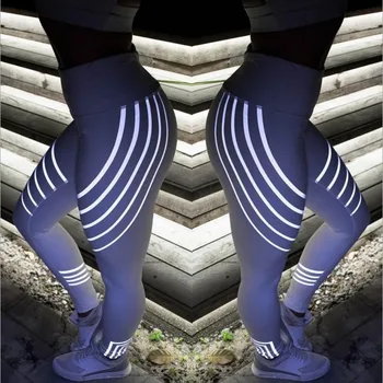 Mados Moterų Antblauzdžiai Dryžuotas Spausdinimo Juoda Fitneso Legging Jeggings Seksualus Silm Legins Aukštos Ruožas Juosmeniu Kelnių Kelnės