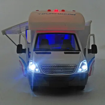 Kelionės prabangaus sedano modelis kelionės automobilių ilgų atostogų 1:32 metalo automobilių žaislas Priekaba Karavanas Metalo Diecast Vaikas Žaislų