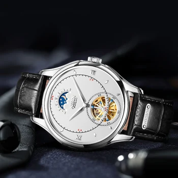 Šveicarija Prabanga NESUN Top Brand Automatinis Mechaninis laikrodis, vyriški Sportiniai Skeletas Laikrodžiai Vandeniui Vyrų Laikrodis Montre Homme