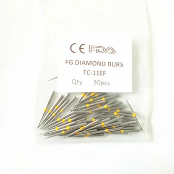 50pcs Dantų Diamond Burs Gręžimo Dia-burs Poliravimo Lyginamoji Balinimo Produktas, Skirtas Didelės Spartos Handpiece Vidutinio FG 1.6 M TC-11EF