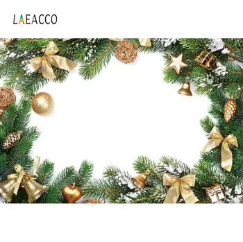 Laeacco Fotografijos Backdrops Linksmų Kalėdų Šventės Pušies Kamuolys Dovanų Kūdikio Portretas Sluoksnių, Photocall Foto Studija