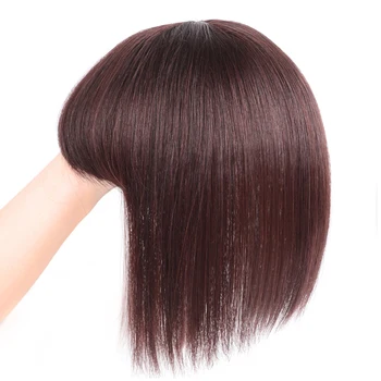 Allaosify 12*12 & 5*9 toupee plaukų pratęsimo Sintetinių įrašą topper plaukai su kirpčiukais tiesiai į viršų plaukų hairpiece moterims