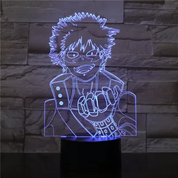 Stalinės Lempos Mano Herojus akademinės bendruomenės Bakugou Katsuki Naruto Veiksmų Skaičius, Vaikų Žaislai 3D LED Naktinis Apšvietimas Anime Kūrybos Spalvinga Apšvietimo