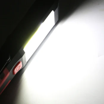LED Žibintuvėlis Darbą Šviesos XPE+COB Itin Ryškus Žibintuvėlis Lauke Vandeniui USB Įkrovimo įmontuota Baterija Kempingas Fotoblykstės