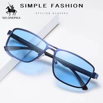 NĖRA.ONEPAUL 2020 nauji vyriški akiniai nuo saulės, kvadratas, UV400, metalo, poliarizuota